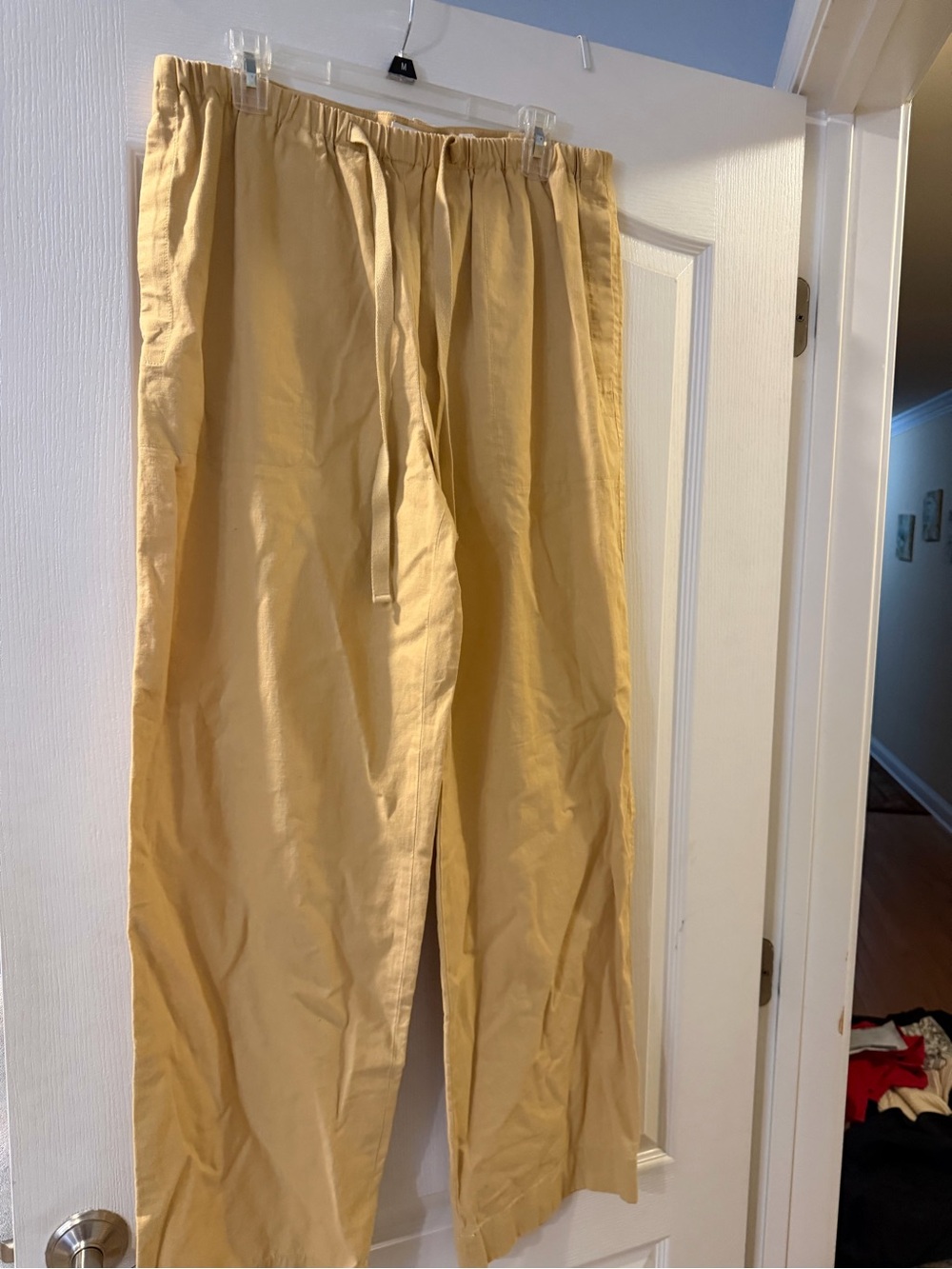 Vince Light Tan Drawstring linen pants